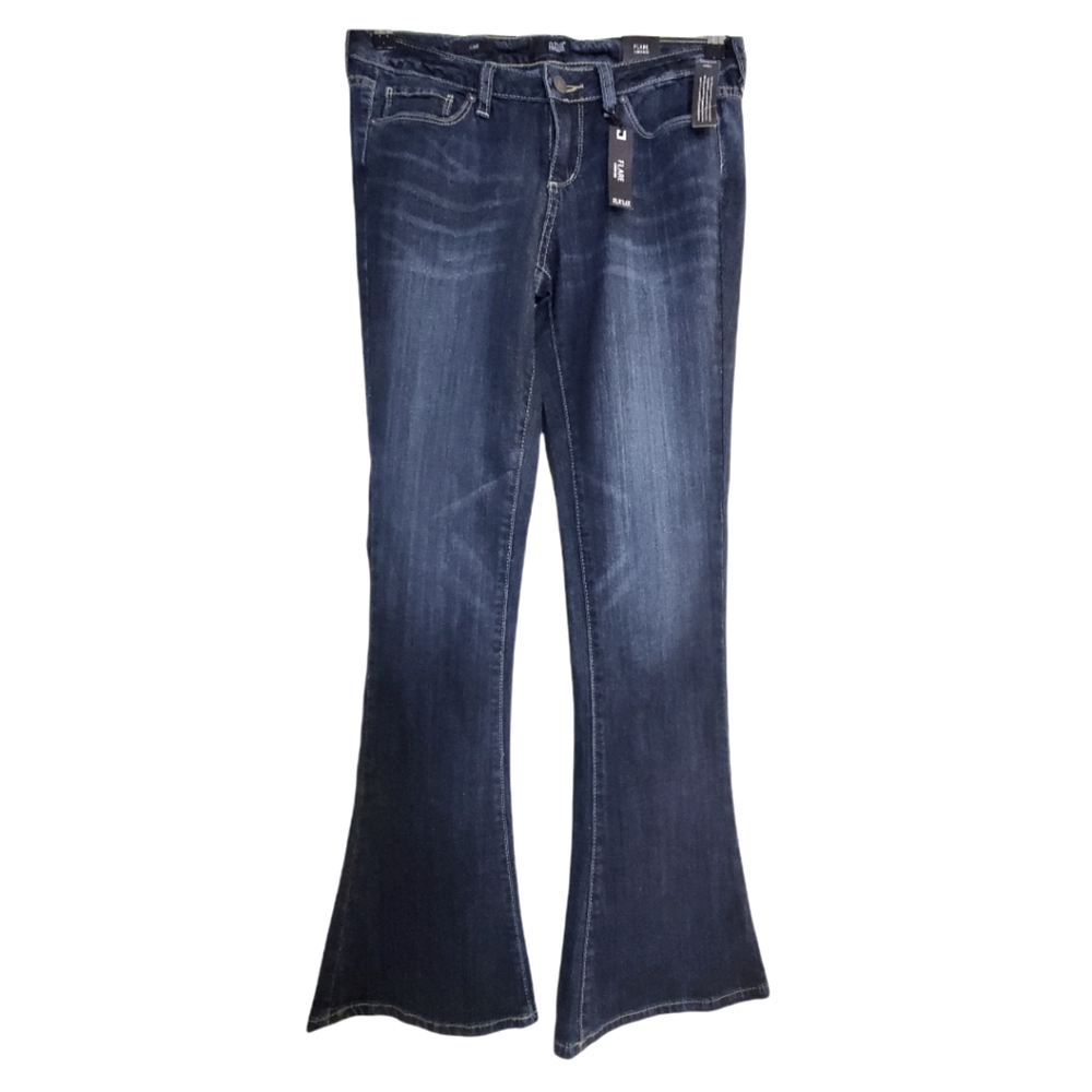 NWT Ana Flare Low Rise Dark Wash Denim Blue Jeans Size 8